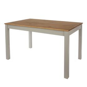 Simple Design Linea Wooden Rectangular Dining Table - Grey