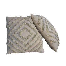2Pc Tacy Woven Design Cushion - Sea Green