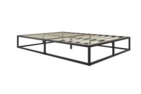SOHO Simple Design Platform Black Metal Bed Frame - Standard Double 4ft6