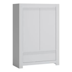 Novi 2 Door 1 Drawer Cabinet - Alpine White