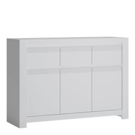 Novi 3 Door 3 Drawer Cabinet - Alpine White