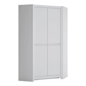 Novi 2 Door Corner Wardrobe - Alpine White