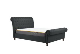 Birlea Castello Charcoal Fabric Bed Frame - Double 4ft6