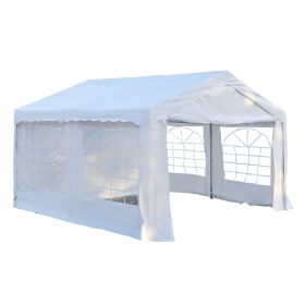 Gazebo Marquee Party Tent, Steel Frame, 4x4 m-White
