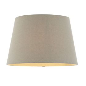Oslow Faux Linen Grey Effect Fabric Lampshade - 18 Inches