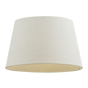 Oslow Faux Linen Ivory Effect Fabric Lampshade - 14 Inches