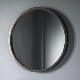 Oroville Ethnic-Inspired Round Mirror - Black