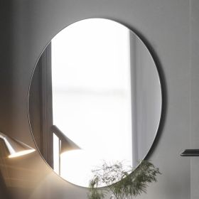Golawn Simplistic Round  Metal Framed Mirror - Black