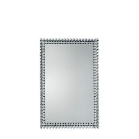 Dekoma Silver Circle Frame Rectangle Mirror