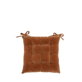 Woulphi Luxurious Cotton Velvet Seatpad in Tan