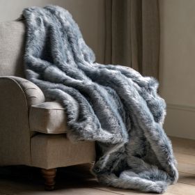 Cozy Up in Style with Berkeley Grey Faux Fur Luxury Throw