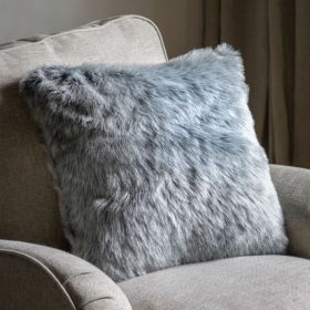 Elevate Your Home Decor with Berkeley Grey Faux Fur Luxury Cushion