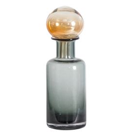 Alphine Stylish Decanter Small - Grey Glass with Amber Stopper