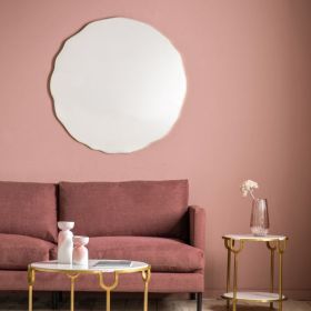 Liome Large Champagne Wall Mirror with Gold Frame