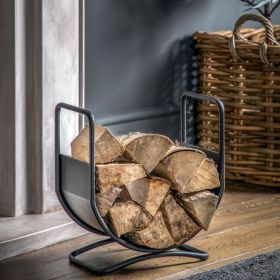 Goarien Stylish Black Log Basket for Indoor Use