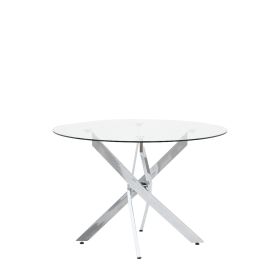 Suffolk Dining Table - Chrome 