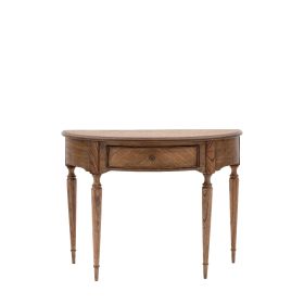 Fleetwood Demi Lune Table - Natural Wood
