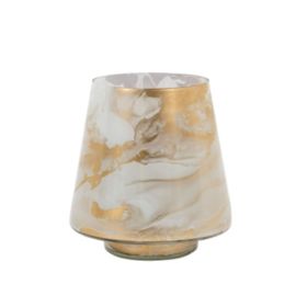 Atlas Titan Marbled Hurricane Candle Holder - Small