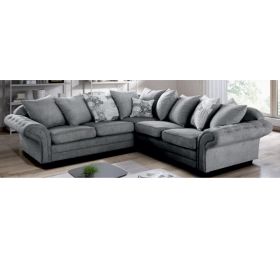 Lisburn Modern Design High Quality Finish Corner Sofa Set - Grey