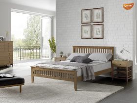 Sareer Sandhurst Oak Wood Bed - Small Double 4ft