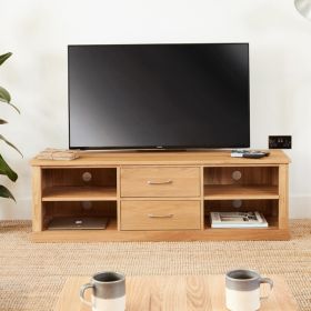Harriet Contemporary Widescreen Solid Oak TV Cabinet with Adjustable Mounting Bracket