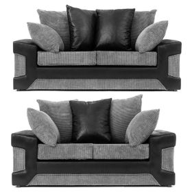 Denzel Cord Fabric 3 Seater and 2 Seater Sofa Set