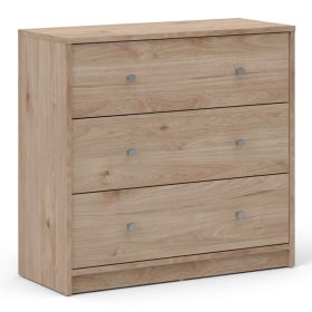 May Chest of 3 Drawers in Jackson Hickory Oak - Oak
