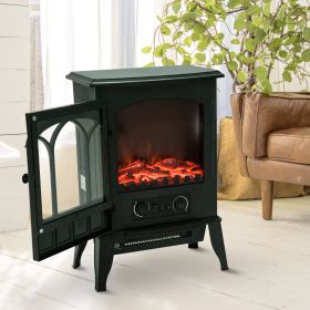 Freestanding Electric Fireplace with LED Flame Effect 1000W/2000W 