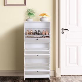 3-Drawer Shoe Storage Cabinet - Burlywood or White