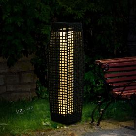 68 cm Outdoor LED Standing Rattan Lamp 