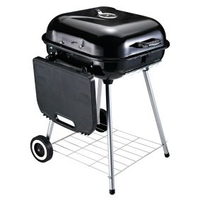 Portable 55cm Wheeled Charcoal BBQ Grill