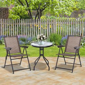 3 Piece Patio Furniture in Brown