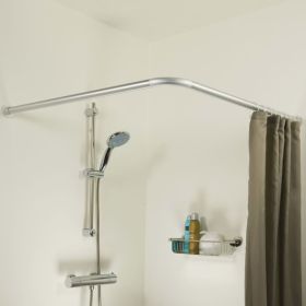 Sealskin Corner Shower Curtain Rod Set 90x90 cm Chrome