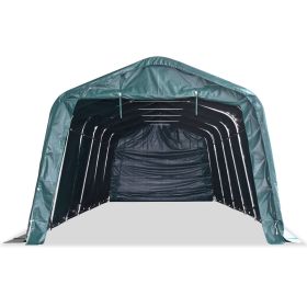 Removable Livestock Tent PVC 550 g/m² 3.3x9.6 m Dark Green