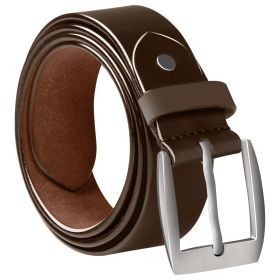 Men's Business Belt Leather Brown 95 cm