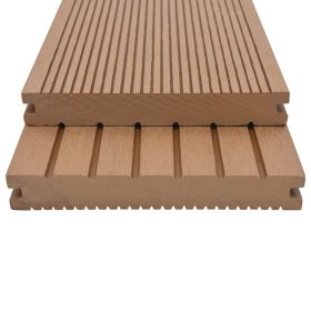 WPC Solid Decking Boards with Accessories 26 m² 2.2 m Teak