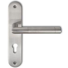 Door Lever Handle With PZ Plate Stainless Steel 3 Sets