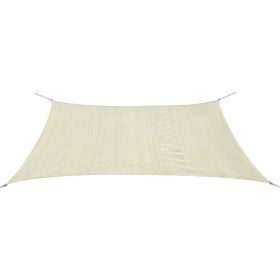Sunshade Sail HDPE Rectangular 2x4 m Cream