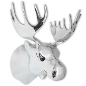 Moose Head Decoration Wall-Mounted Aluminium Silver