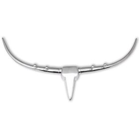 Bull Head Decoration with Pegs Wall-Mounted Aluminium Silver
