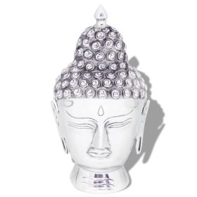 Buddha Head Decoration Aluminium Silver