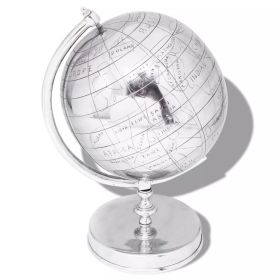 Globe with Stand Aluminium Silver 42 cm
