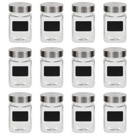 Storage Jars with Sticker 12 pcs 300 ml
