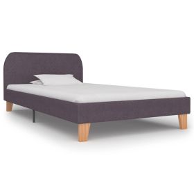Bed Frame Taupe Fabric 90x190 cm