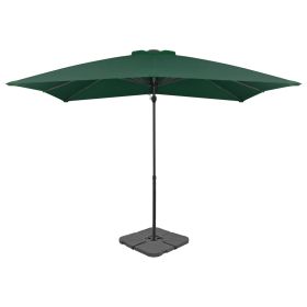Outdoor Umbrella with Portable Base Green