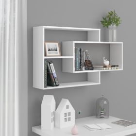 Wall Shelves High Gloss White 104x20x60 cm Chipboard