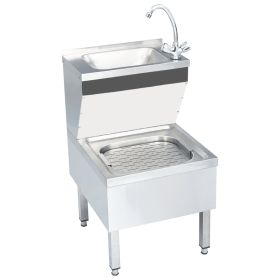 Commercial Hand Wash Sink with Faucet Freestanding Stainless Steel