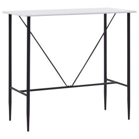 Bar Table White 120x60x110 cm MDF