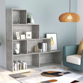Book Cabinet/Room Divider Concrete Grey 155x24x160 cm Engineered Wood