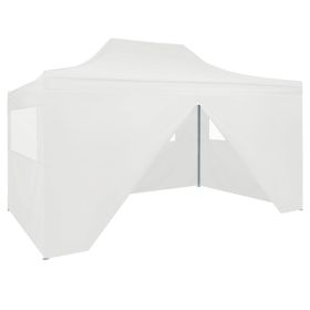 Foldable Party Tent with 4 Sidewalls 3x4.5 m White